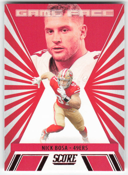 2021 Score #GF3 Nick Bosa Game Face Red San Francisco 49ers FB1-877