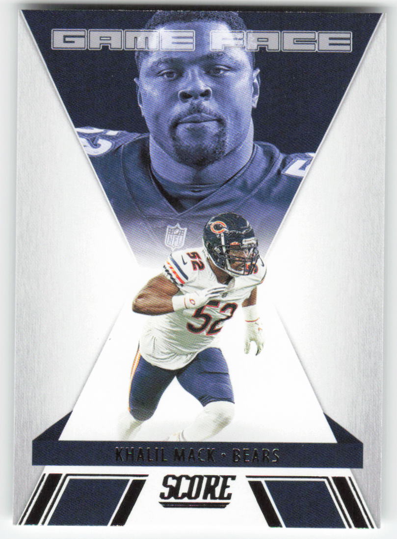 2021 Score #GF1 Khalil Mack Game Face Chicago Bears FB1-880