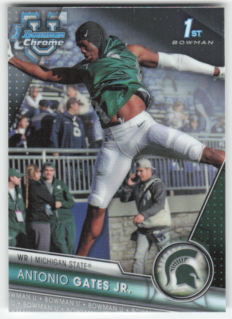 2023 Bowman University Chrome #174 Antonio Gates Jr. Michigan State FB1-888