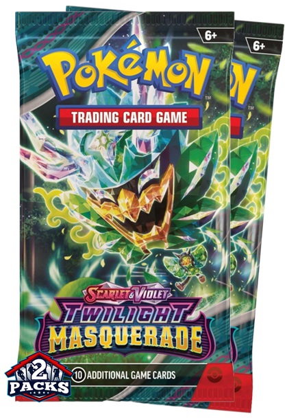 Pokemon Scarlet & Violet: Twilight Masquerade Booster 2PKS (10 Cards each)