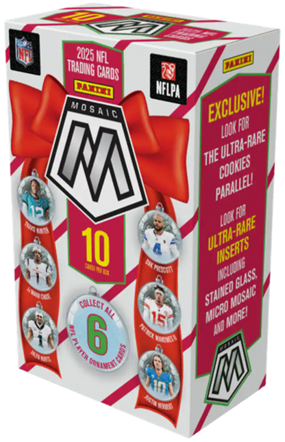 2025 Panini Mosaic Football Ornament Box (10 Cards)