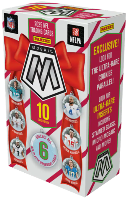 2025 Panini Mosaic Football Ornament Box (10 Cards)