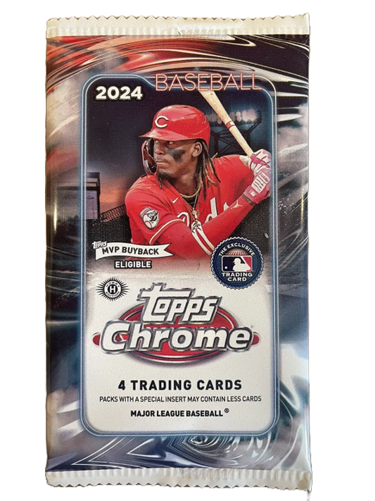 2024 Topps Chrome Baseball Value Box Pack (4 Cards)