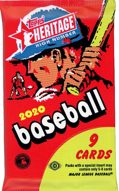 2020 Topps Heritage High Number Baseball Hobby Pack (9 Cards)