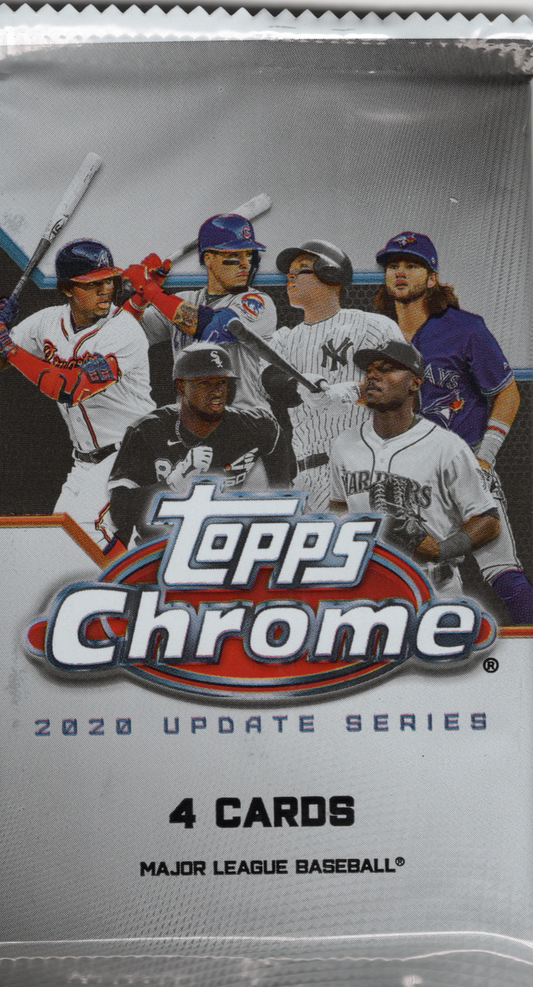 2020 Topps Chrome Baseball Mega Box Pack (4 Cards)