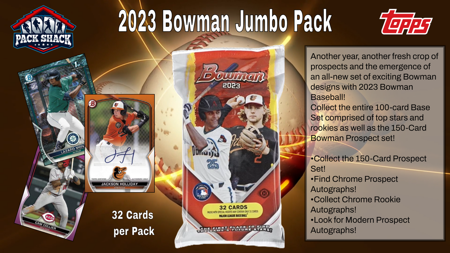 2023 Bowman Baseball Hobby Jumbo Pack (32 Cards)