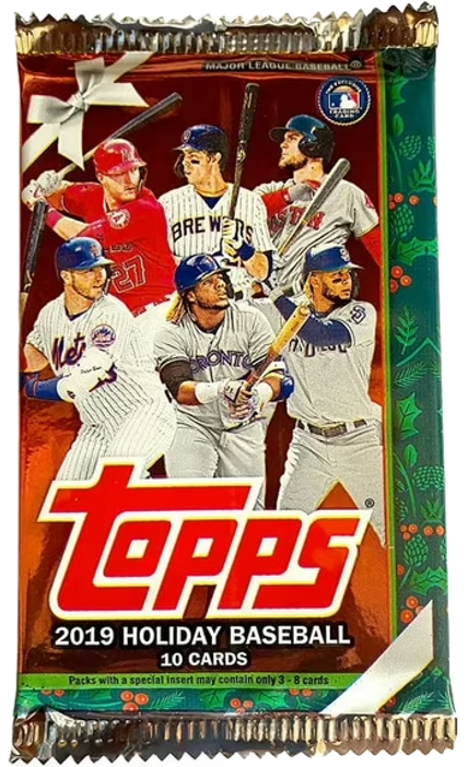 2019 Topps Holiday Baseball Mega Box Pack (10 Cards)