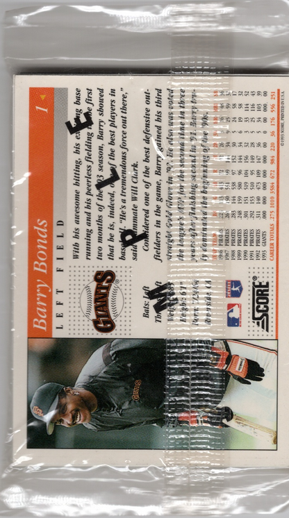1994 Score Baseball Hobby SAMPLE Pack (10 Cards)