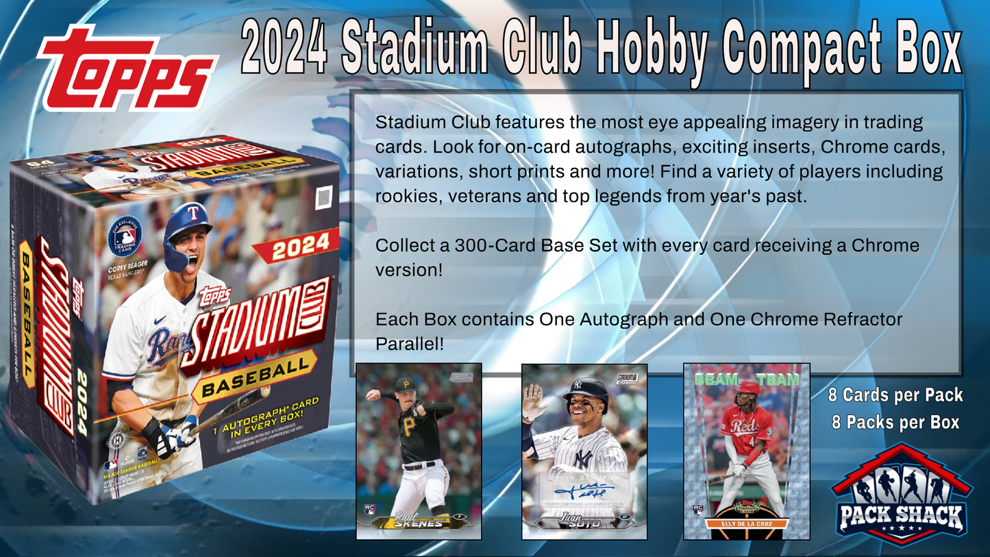 2024 Topps Stadium Club Baseball Hobby Compact Box (8 Packs)