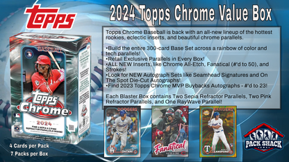 2024 Topps Chrome Baseball Value Box (7 Packs)