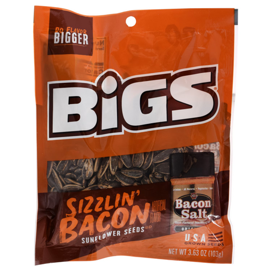 BIGS Sunflower Seeds - Sizzlin’ Bacon - 3.63oz Pack