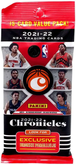 2021-22 Panini Chronicles Basketball Value Pack (15 Cards)