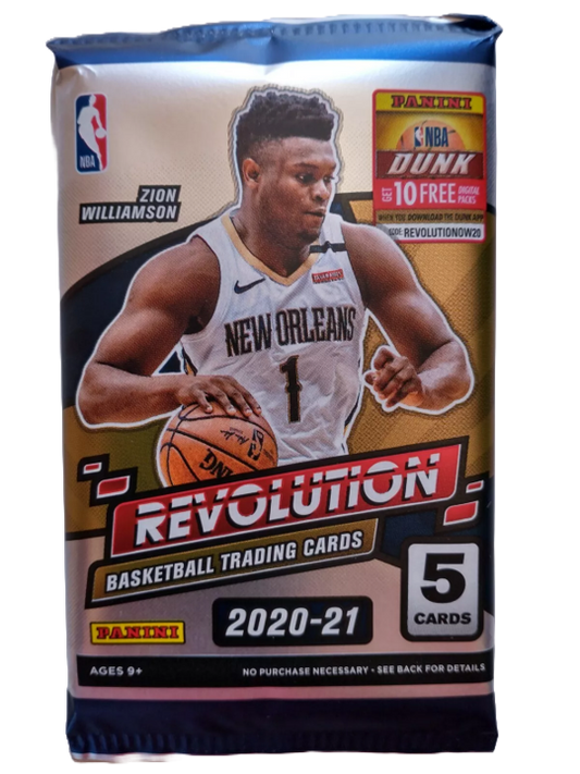 2020-21 Panini Revolution Basketball Hobby Pack (5 Cards)