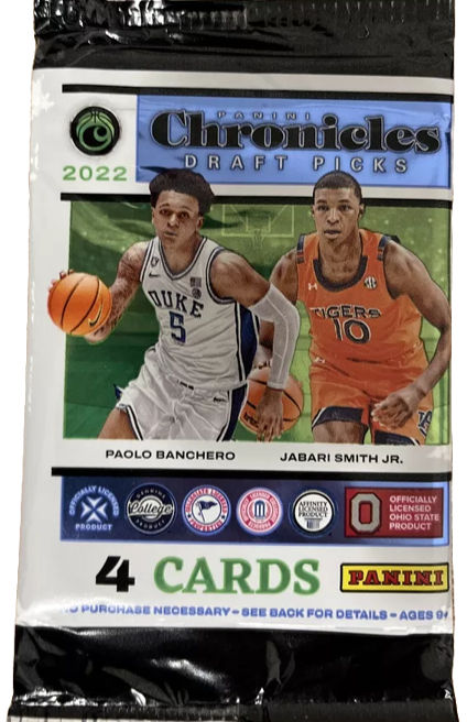 2022-23 Panini Chronicles Draft Picks Basketball Blaster Pack (4 Cards)