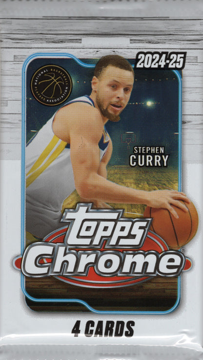 2024-25 Topps Chrome Basketball Blaster Pack (4 Cards)