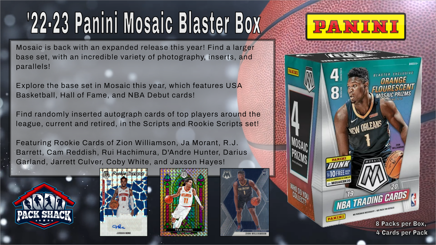 2019-20 Panini Mosaic Basketball Blaster Box (8 Packs)