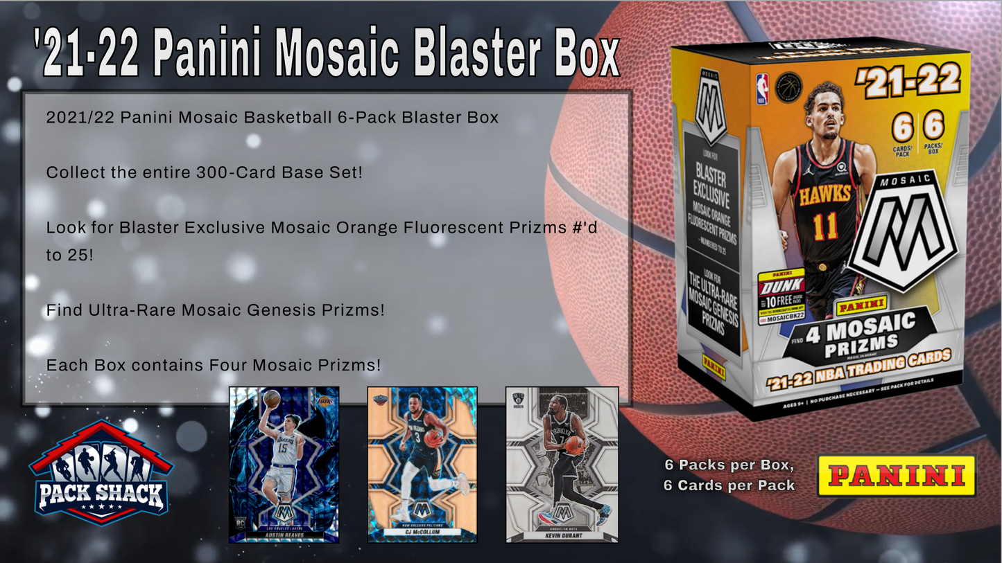 2021-22 Panini Mosaic Basketball Blaster Box (6 Packs)