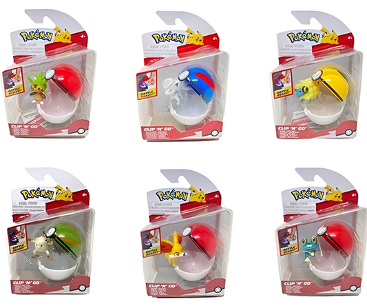 Pokemon Clip N Go: 2-Inch Battle Figure & Poke Ball