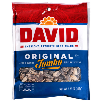 DAVID Jumbo Sunflower Seeds - Original - 3.75oz