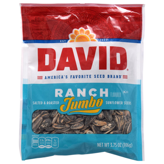 DAVID Jumbo Sunflower Seeds - Ranch - 3.75oz