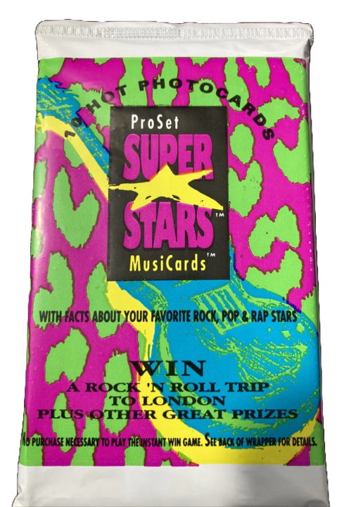 1991 Pro Set Super Stars Musicards Trading Card Wax Pack