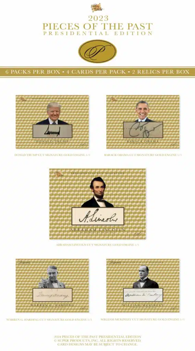 2023 Pieces of the Past Presidential Edition Pack (4 Cards)