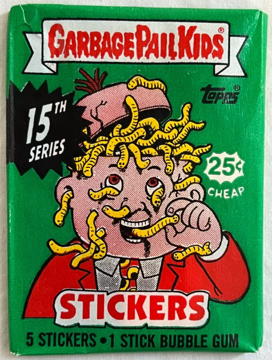 1988 Topps Garbage Pail Kids 15th Series Wax Pack (5 Stickers)