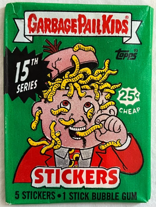 1988 Topps Garbage Pail Kids 15th Series Wax Pack (5 Stickers)