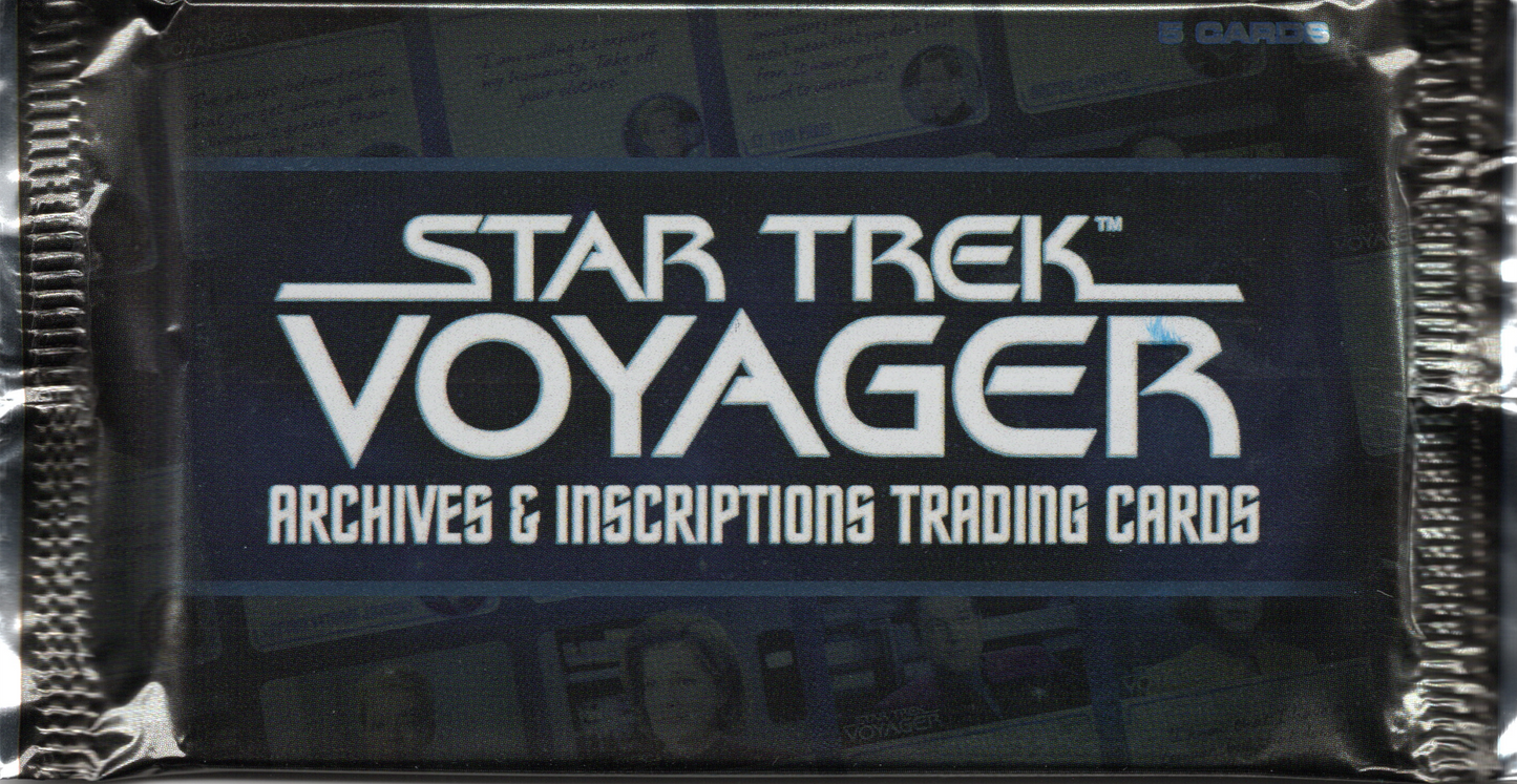 2026 Star Trek Voyager Archives & Inscriptions Hobby Pack (5 Cards)