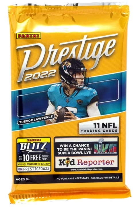 2022 Panini Prestige Football Blaster Pack (11 Cards)