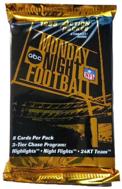 1995 Pinnacle Action Packed Monday Night Football Pack (8 Cards)