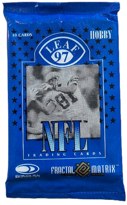 1997 Donruss Leaf Fractal Matrix Football Hobby Pack (10 Cards)