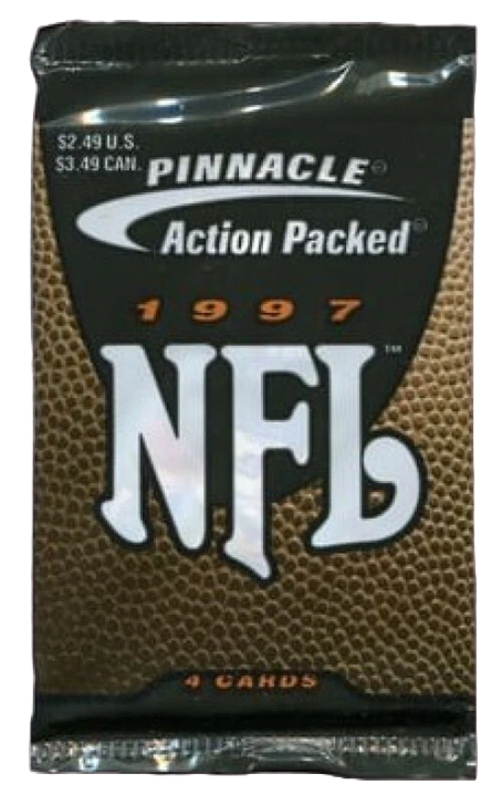 1997 Pinnacle Action Packed Football Pack (5 Cards)