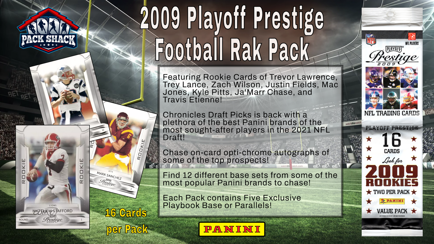 2009 Panini Playoff Prestige Football Rack Pack (16 Cards)