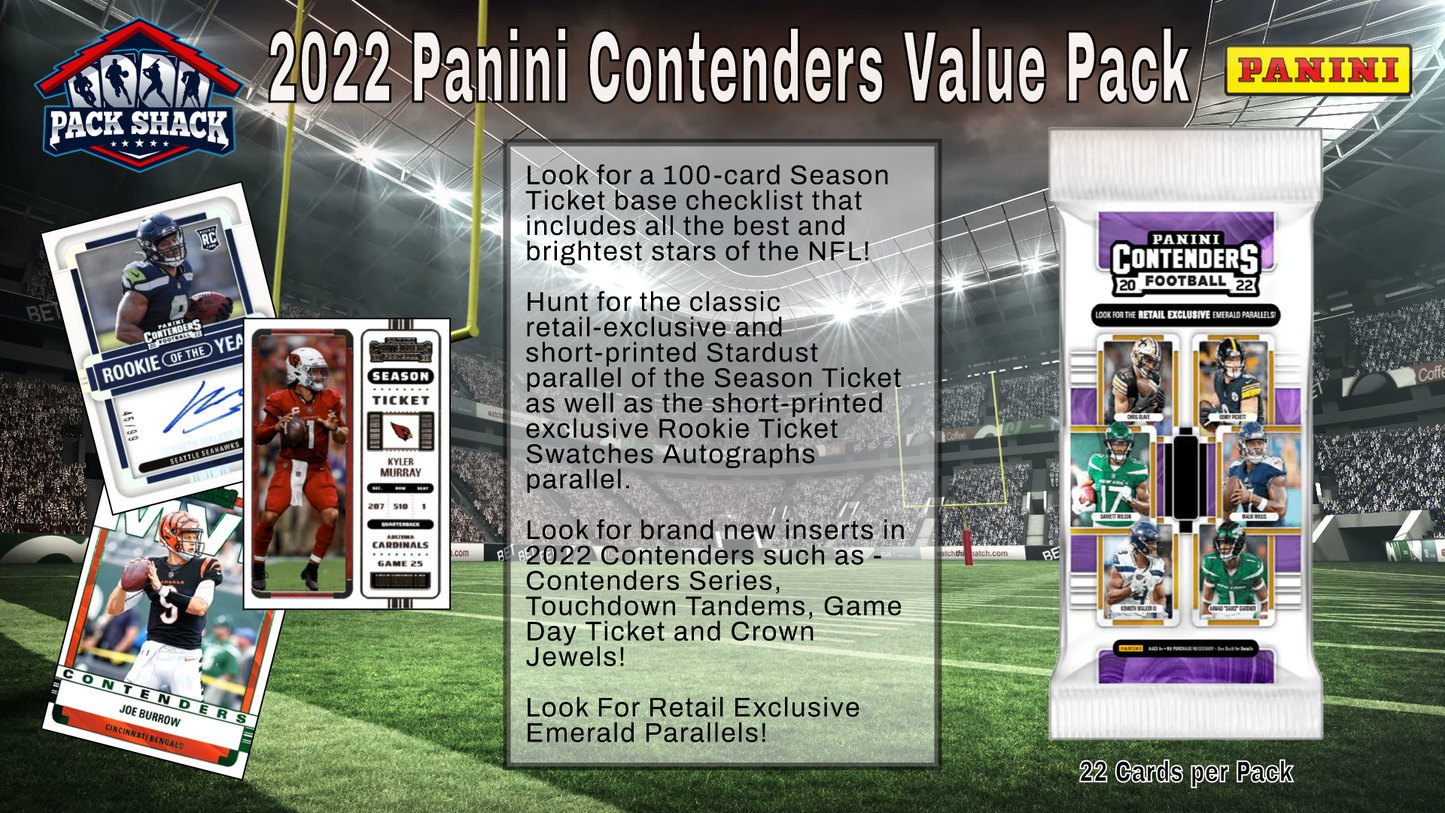 2022 Panini Contenders Football Value Pack (22 Cards)