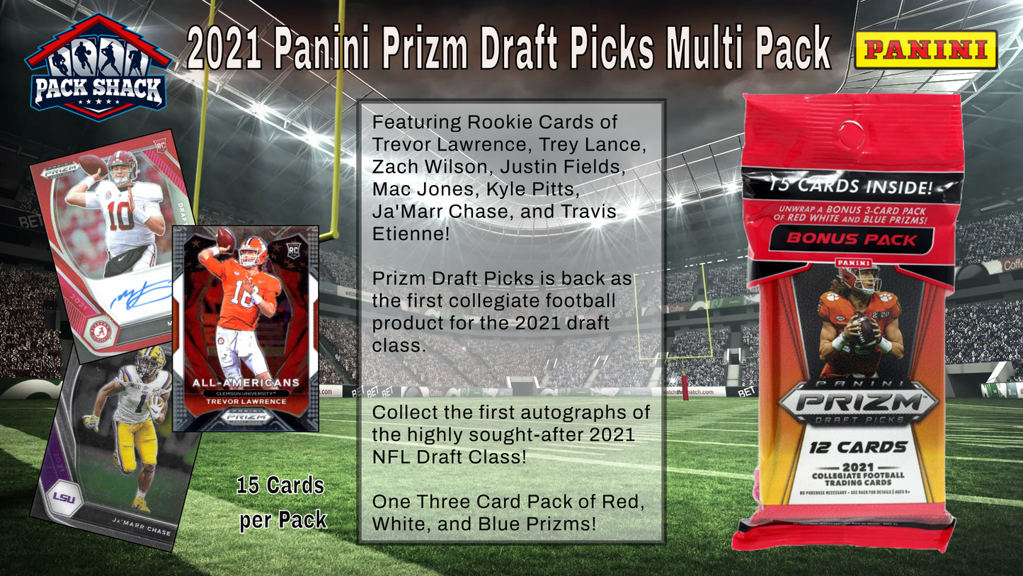 2021 Panini Prizm Draft Football Multi Pack (15 Cards)