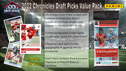 2022 Panini Chronicles Draft Picks Football Value Pack (15 Cards)