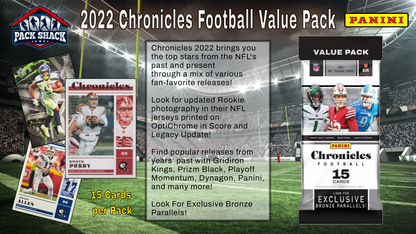 2022 Panini Chronicles Football Value Pack (15 Cards)