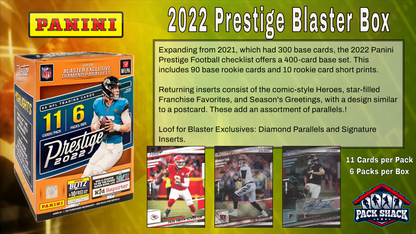 2022 Panini Prestige Football Blaster Box (6 Packs)