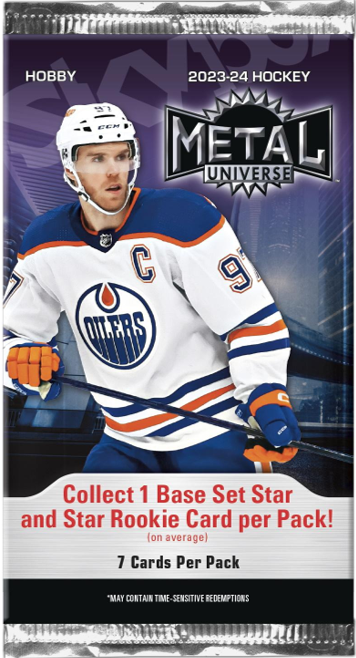 2023-24 Skybox Metal Universe Hockey Hobby Pack (7 Cards)