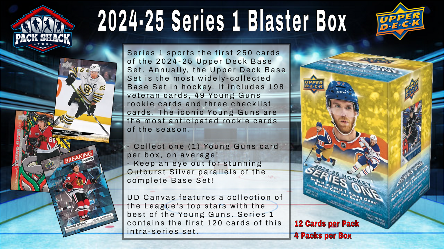 2024-25 Upper Deck Series 1 Hockey Blaster Box (4 Packs)