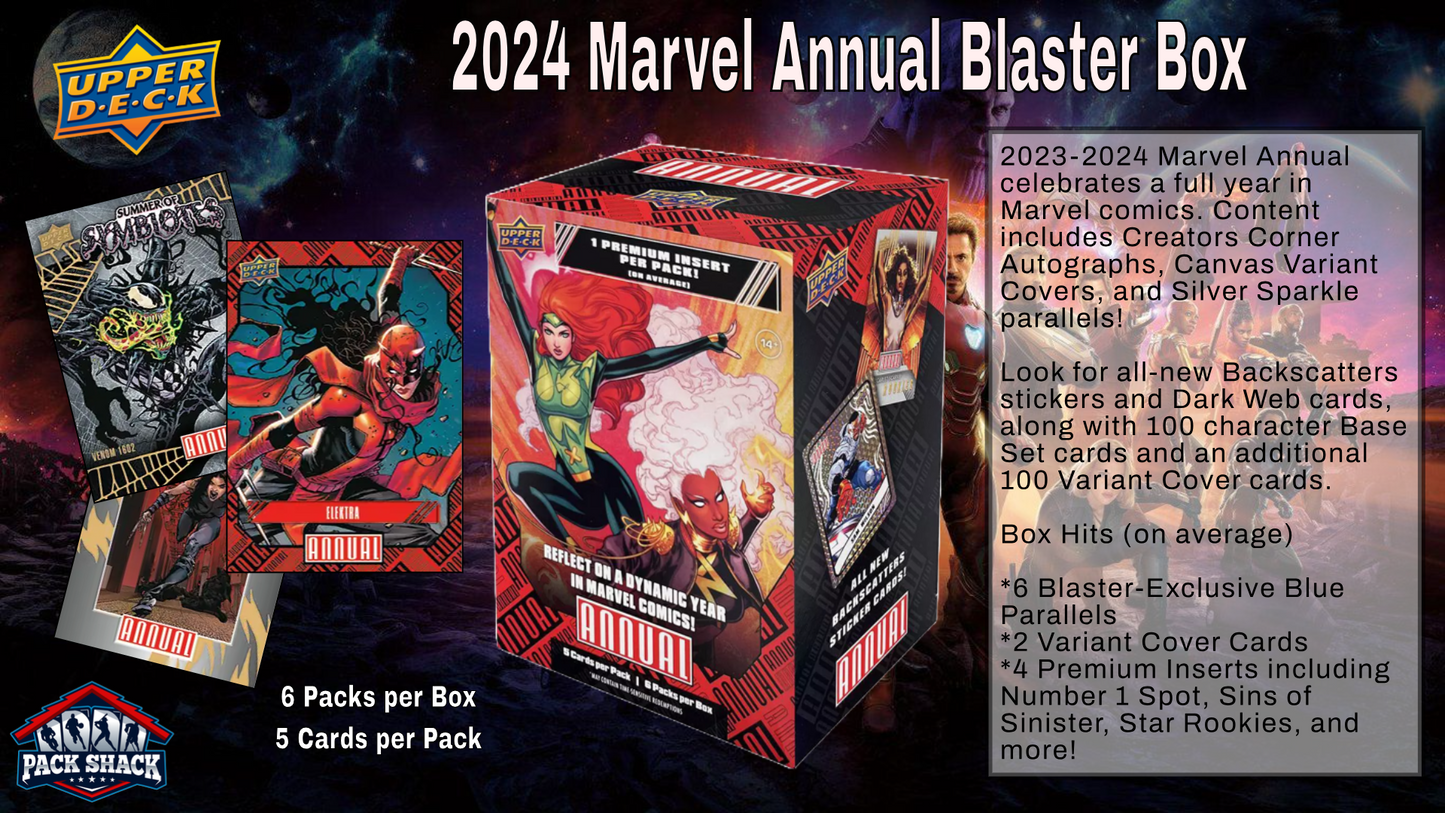 2023-24 Upper Deck Marvel Annual Blaster Box (6 Packs)