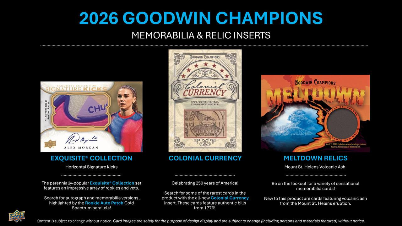 2026 Upper Deck Goodwin Champions Hobby Pack (5 Cards)