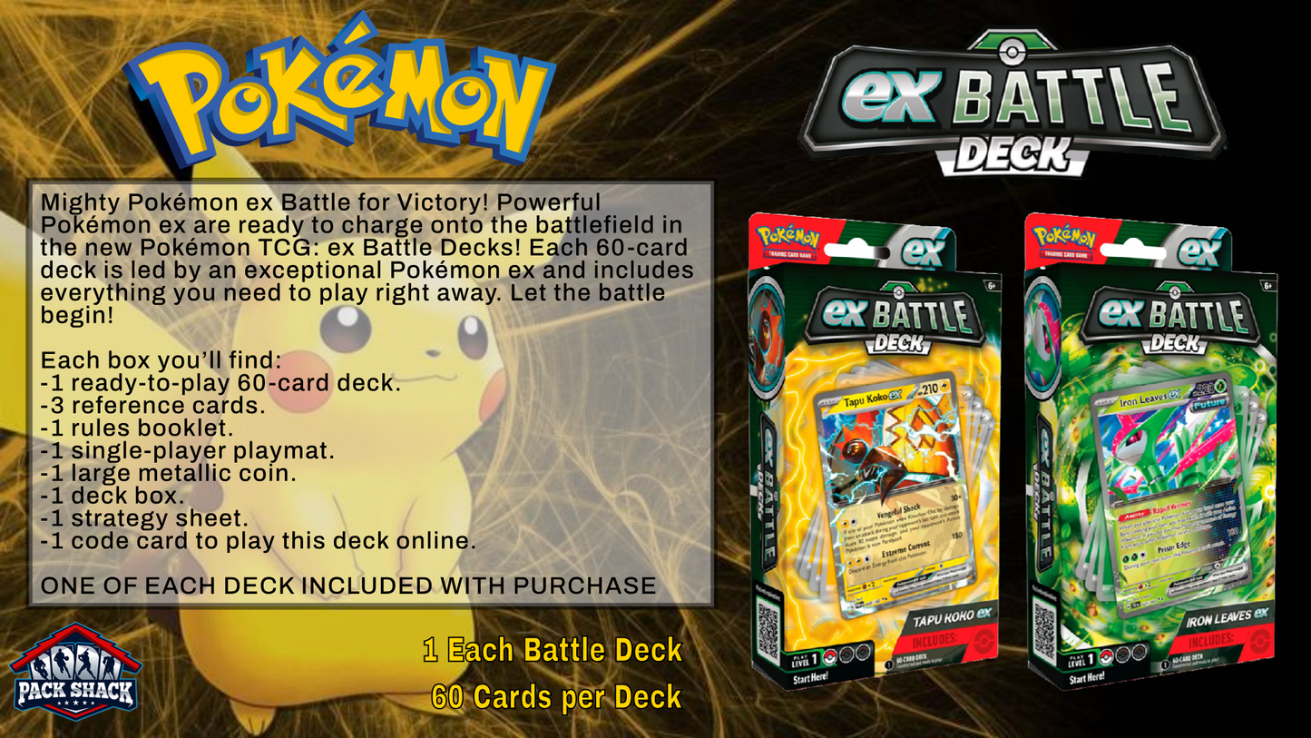 Pokémon TCG EX Battle Deck: Tapu Koko/ Iron Leaves (2/ 60 Card Decks)