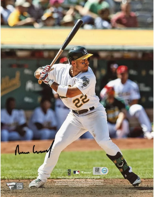 Ramon Laureano Oakland Athletics Autograph 8x10 Hitting Photo - FANATICS Authentic