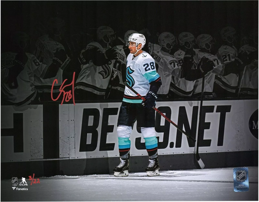 Carson Soucy Kraken Autographed 11x14 Spotlight Photo - Limited to 22 - FANATICS Authentic