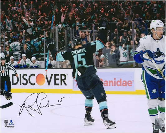 Riley Sheahan Seattle Kraken Autographed 8x10 Celebration Photo - FANATICS Authentic