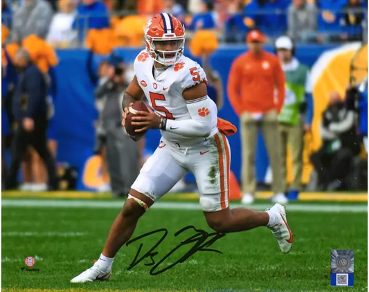 DJ Uiagalelei Clemson Tigers NCAA Autographed 8x10 Running Photo - FANATICS Authentic