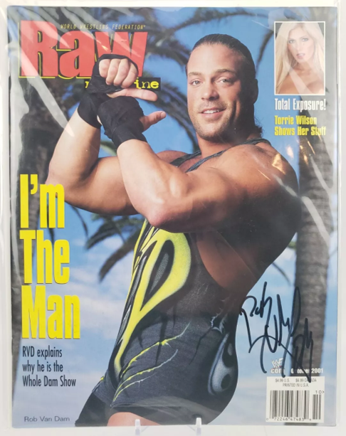 Rob Van Dam Autographed Oct. 2001 WWE Raw Magazine