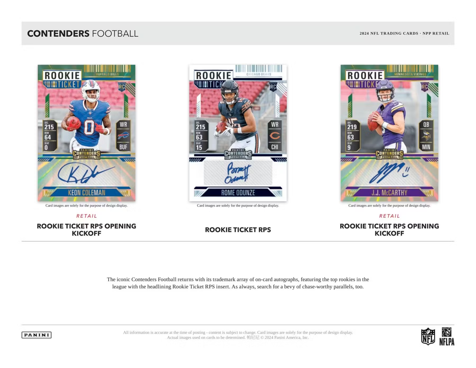 2024 Panini Contenders Football Blaster Box (5 Packs)